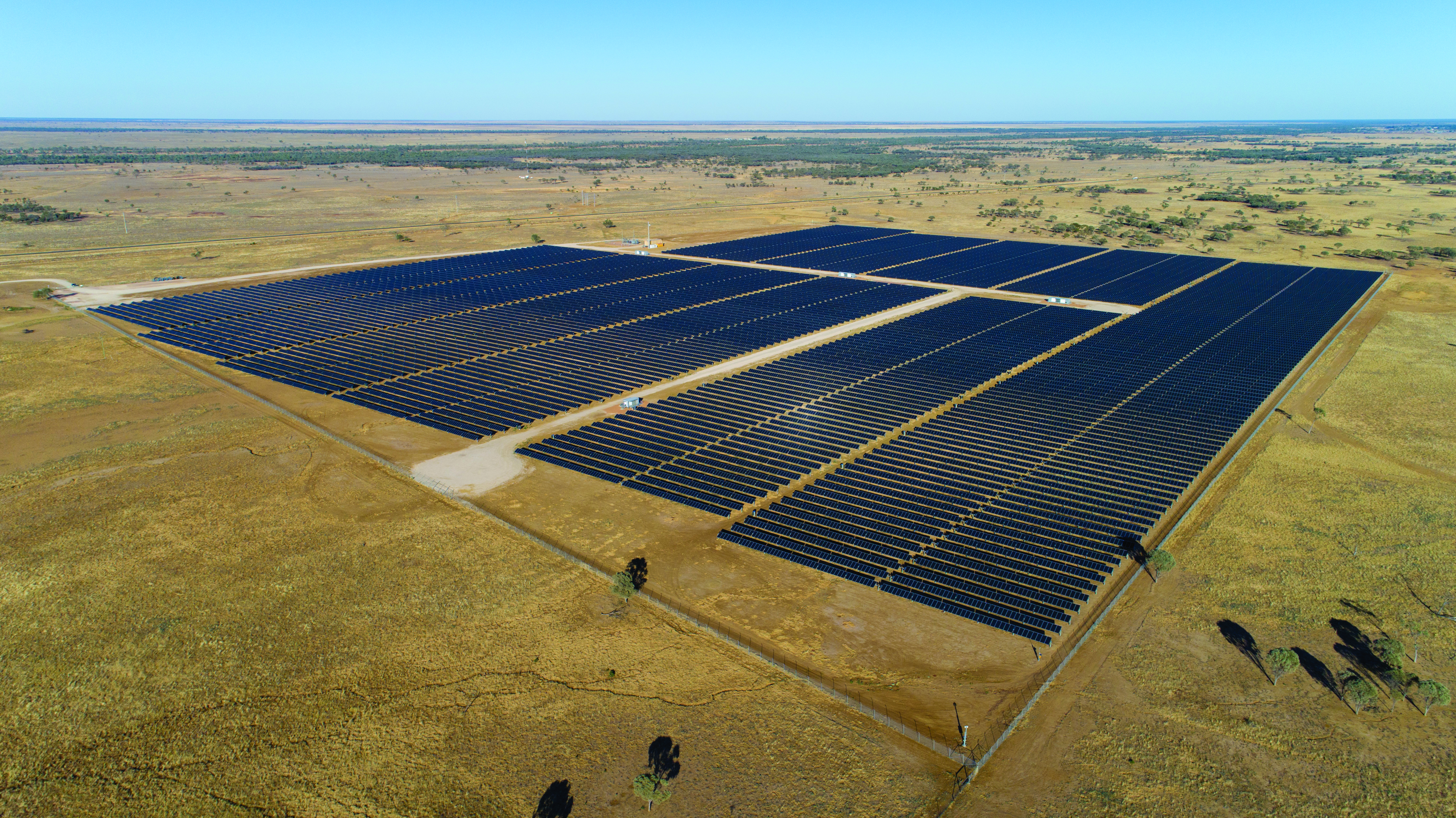 Solar farm in Australian countryside